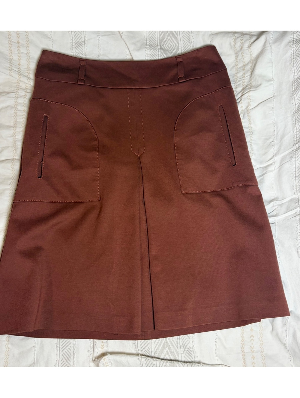 Jasper Conran Rust Brown A-Line Skirt Size US 4 UK 8